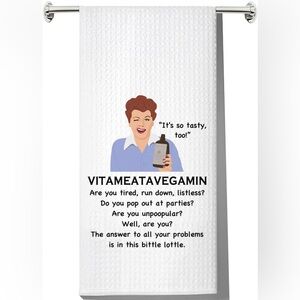 🥄 New! Lucy Vitameatavegamin Kitchen Dish Towel Gift Lucy Fans It’s So Tasty Too